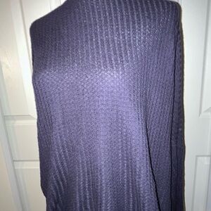 Purple Textured Knit Shawl